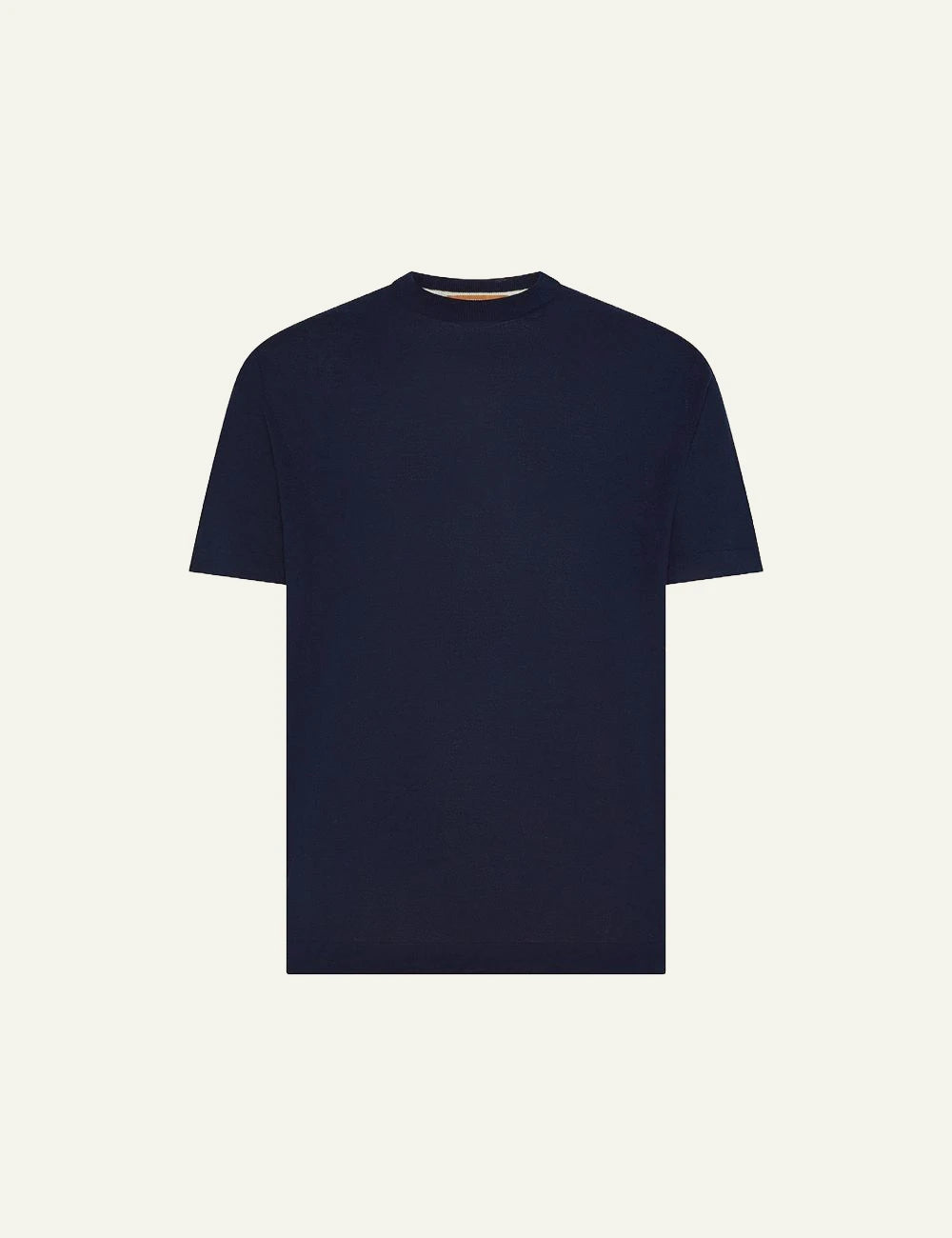 Cruna Nizza navy knit T-shirt front view