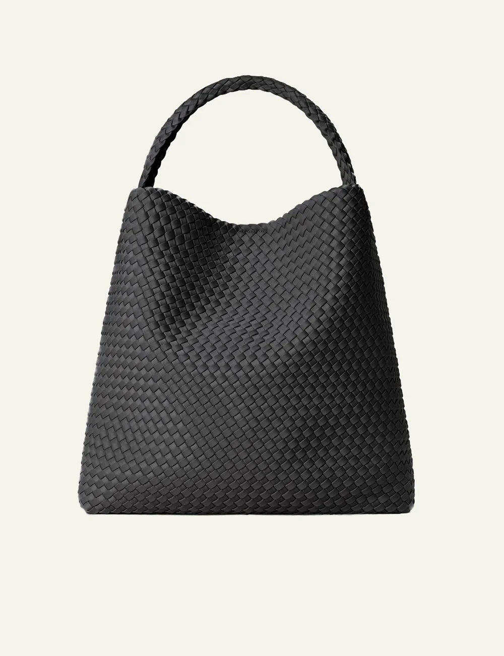 Γυναικεία Naghedi Nomad Large Hobo Ash handwoven neoprene bag front view