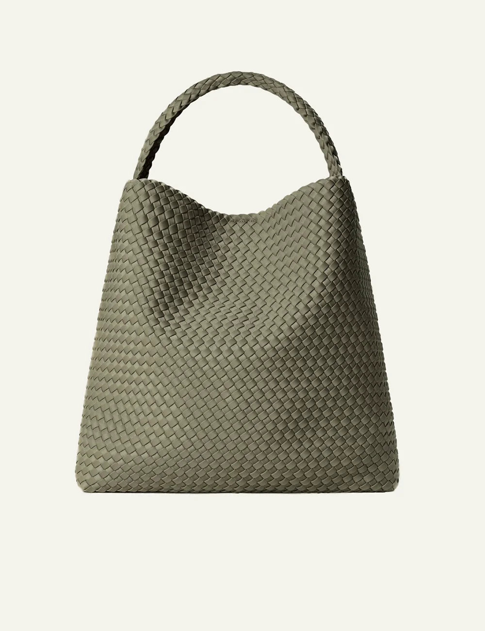 Γυναικεία Naghedi Nomad Large Hobo Olea handwoven neoprene bag front view