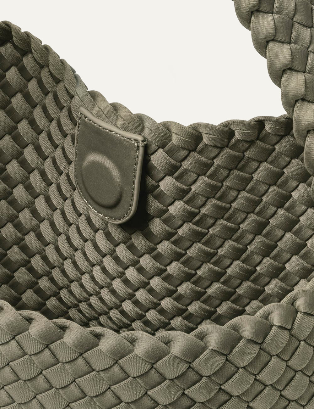 Naghedi Nomad Medium Hobo Olea interior unlined neoprene with magnetic snap