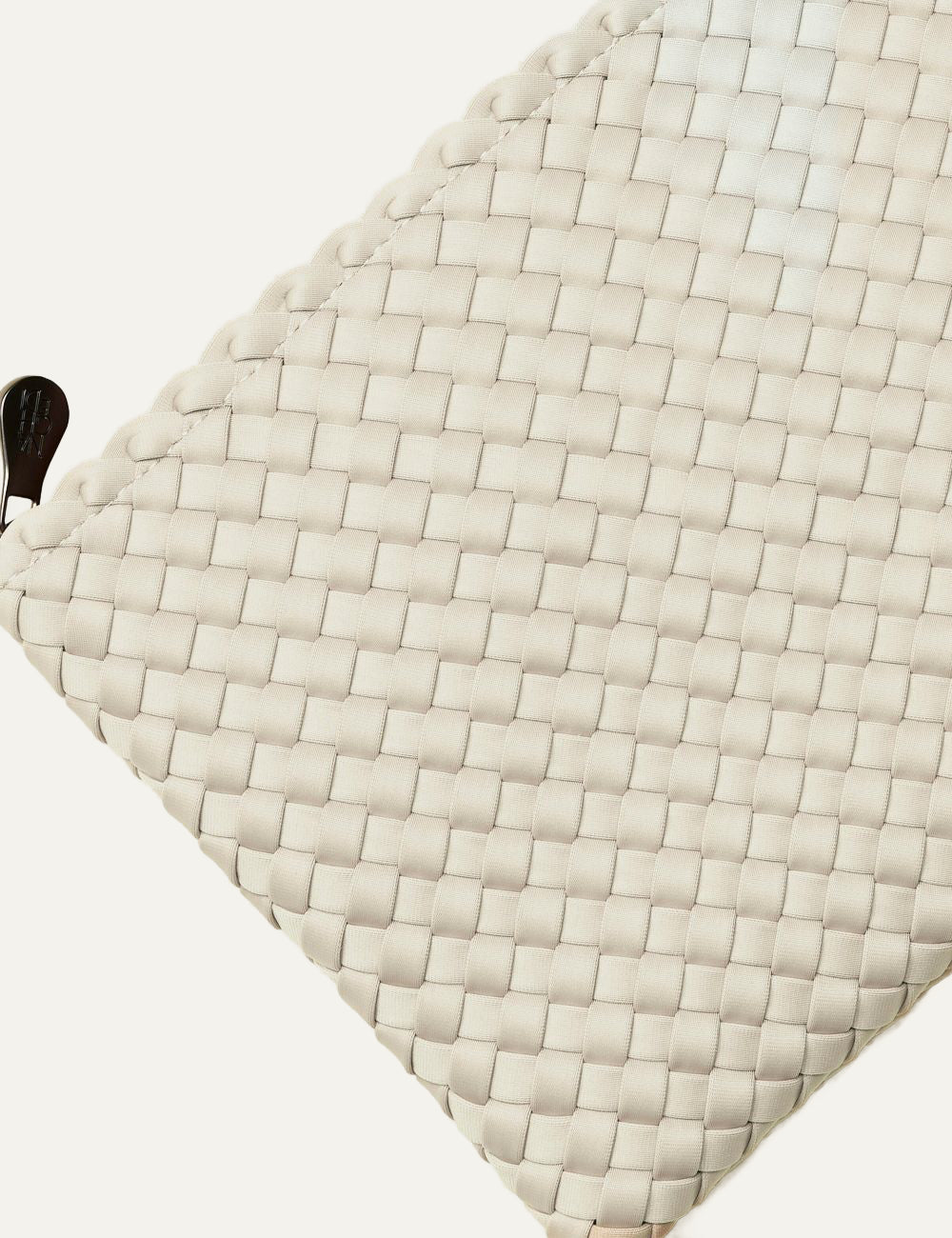 Naghedi Nomad Medium Hobo Salt matching woven zip pouch detail