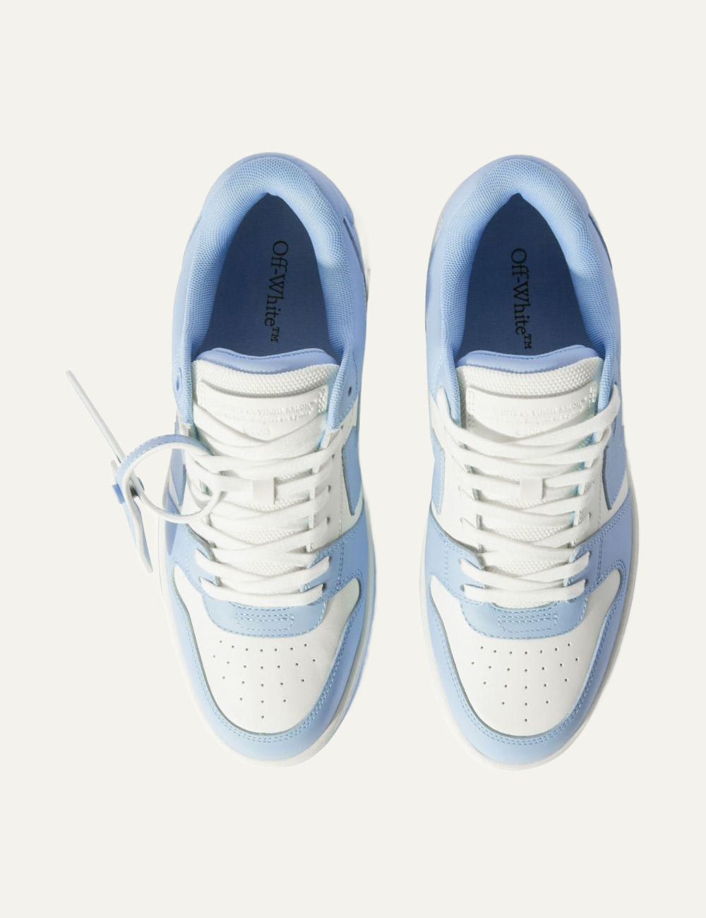 Top view Off-White Out Of Office sneakers με perforated toe box και white laces