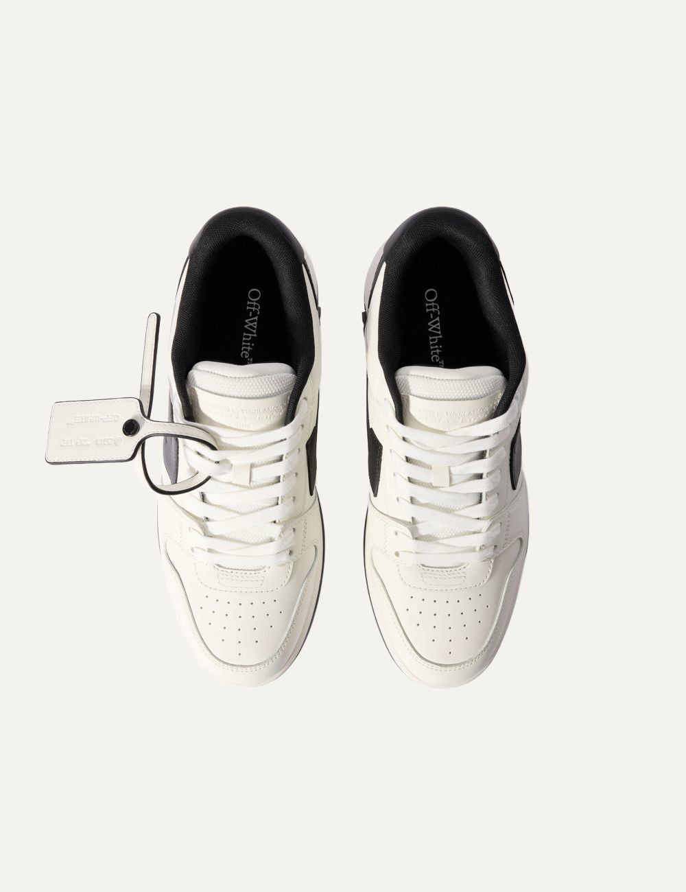Top view Off-White Out Of Office leather sneakers με perforated toe box