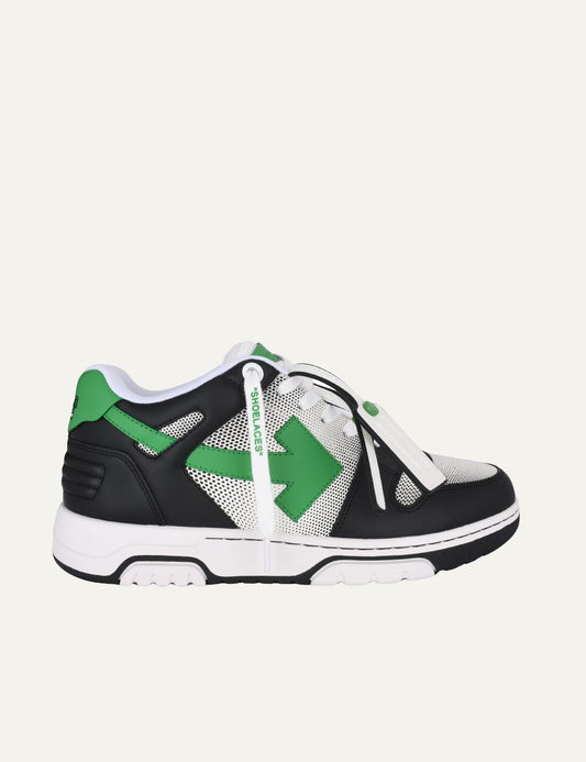 Ανδρικά sneakers Off-White black white mesh front view zip tie