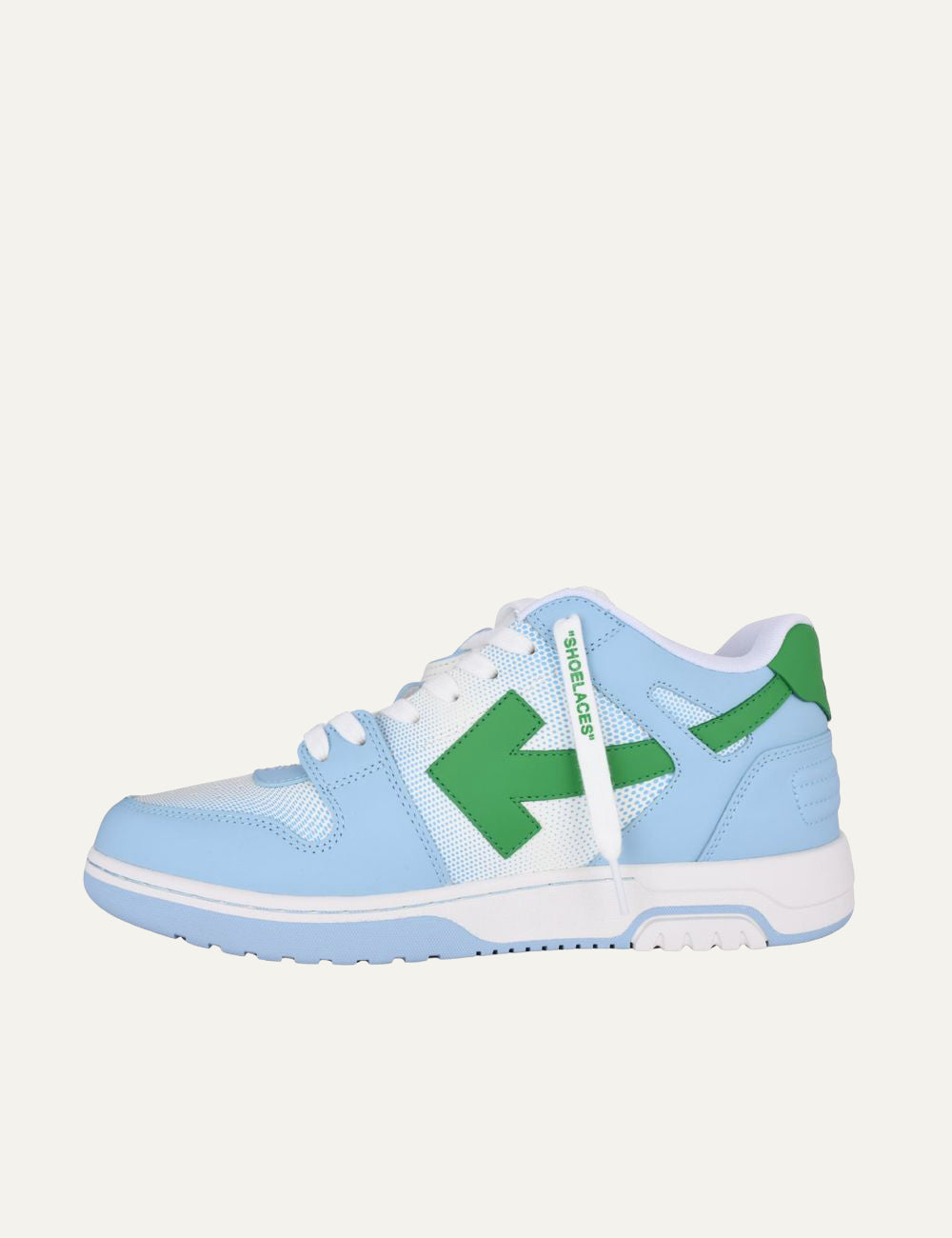Ανδρικά sneakers Off-White blue green perforated toe box side view