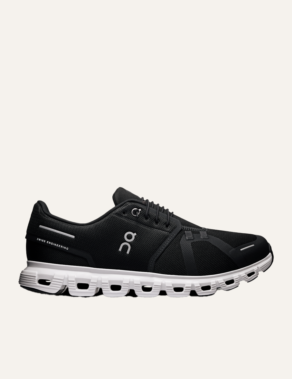 On Cloud sneakers black side profile