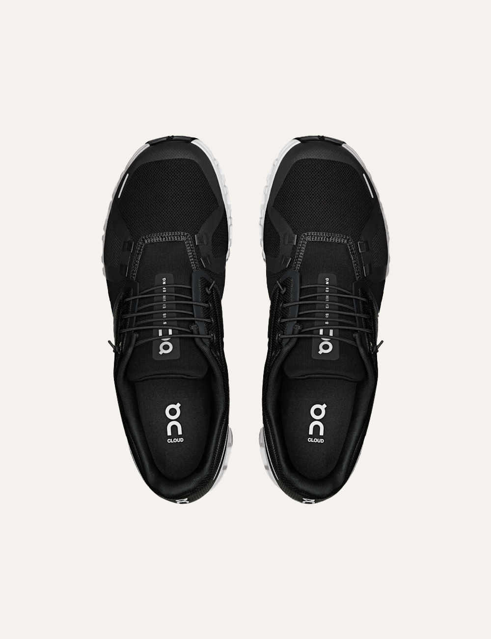 On Cloud sneakers black top view