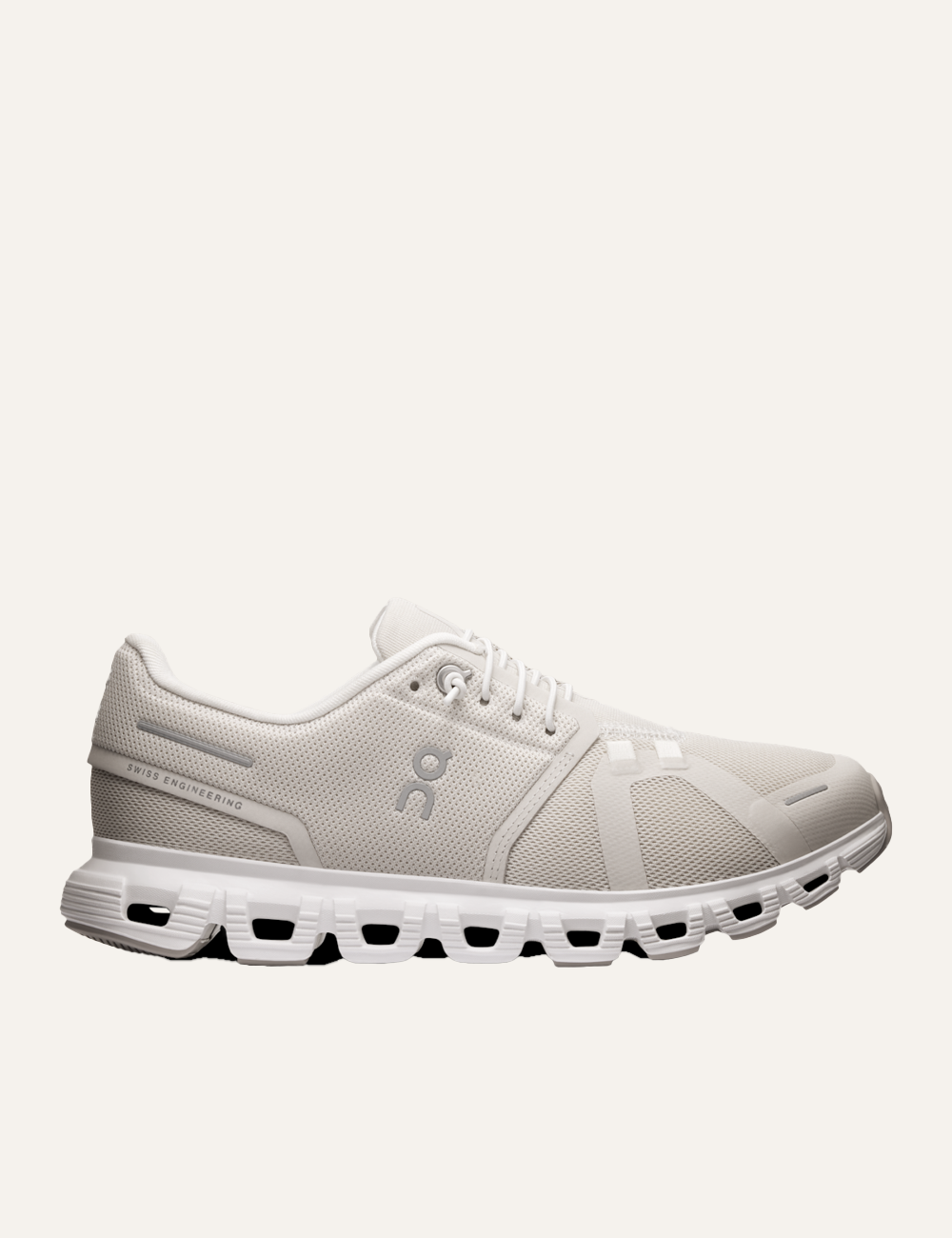 On Cloud sneakers light beige side profile