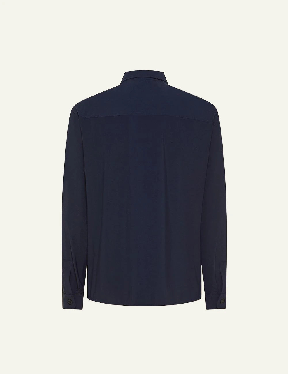 Cruna Osaka navy technical overshirt back view