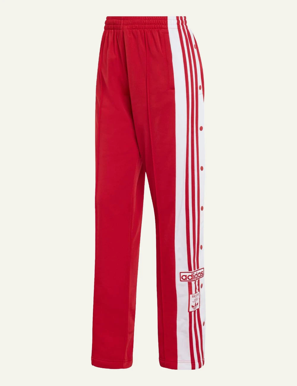 adidas adibreak red wide leg track pants better scarlet front view