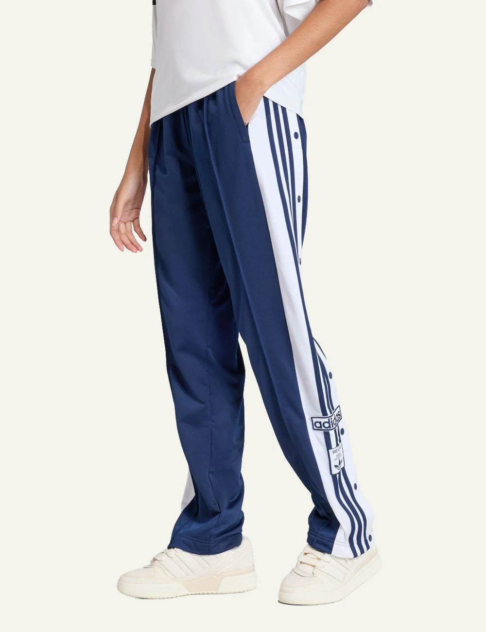 Adidas Originals pants night indigo wide leg side view