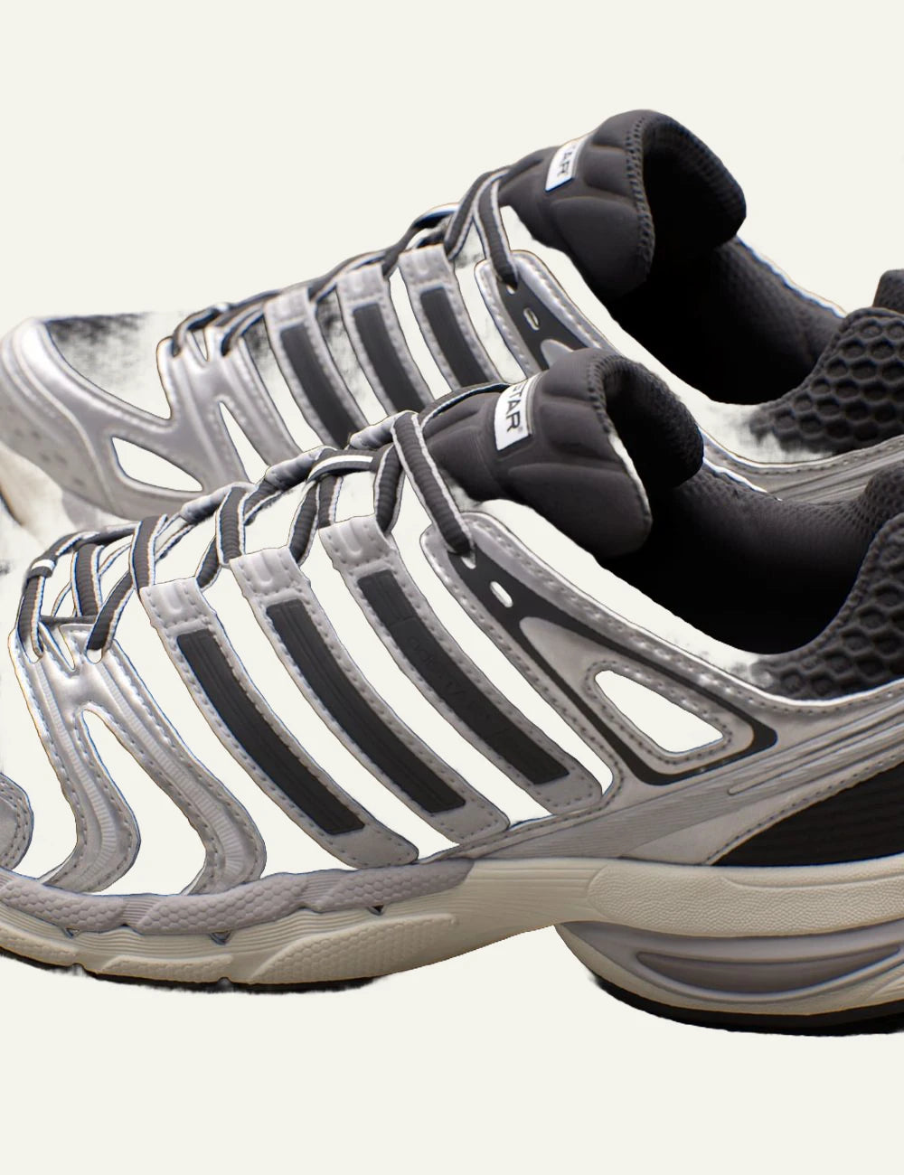 Adidas Originals sneakers core black silver metallic grey one top view