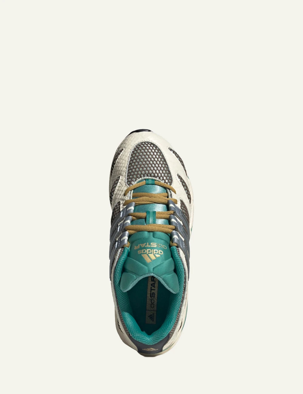adidas Adistar MLD sneakers linen green tech grey top view