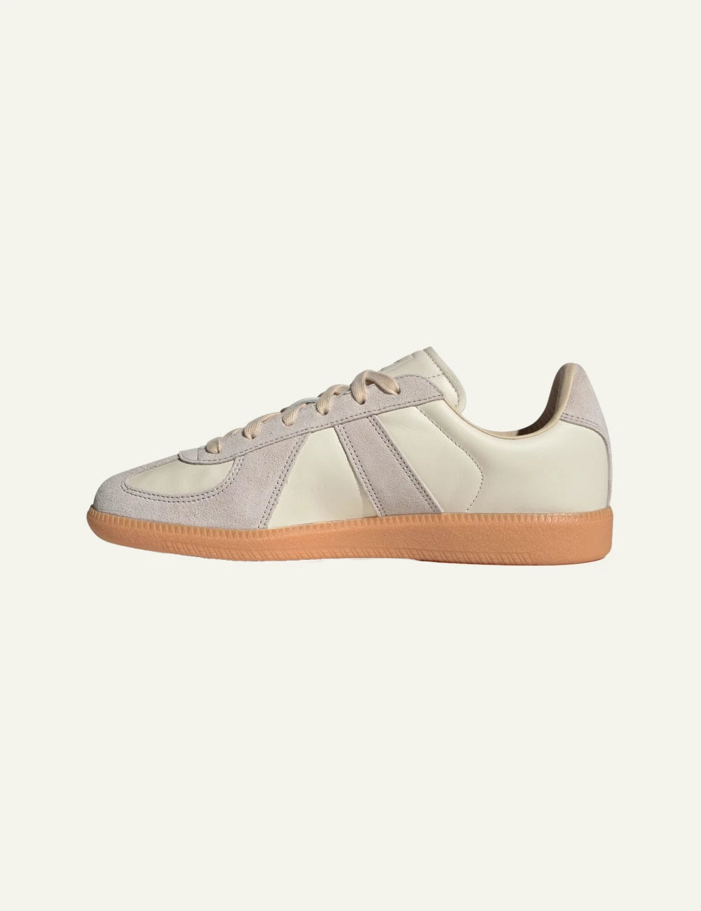 Adidas Originals BW Army men's chalk white leather and suede sneakers opposite side view