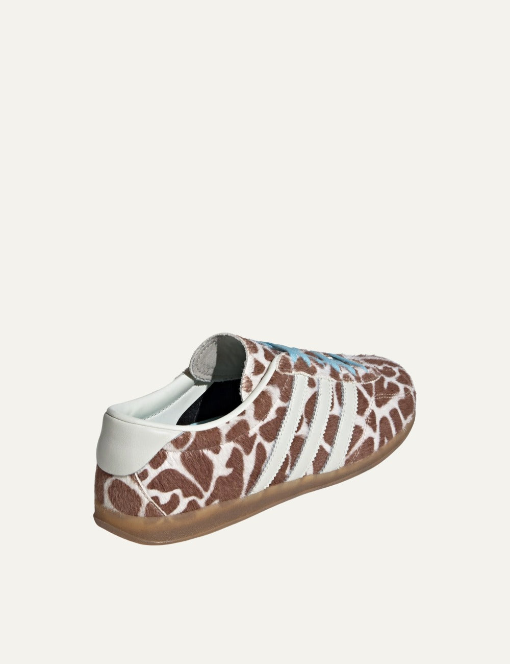 Adidas Gazelle Lo Pro women sneakers giraffe print crystal linen ivory gum back_view