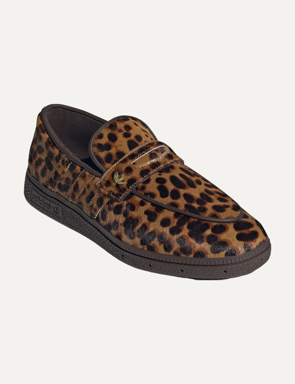 adidas Originals women Handball Spezial leopard print pony hair loafers angled