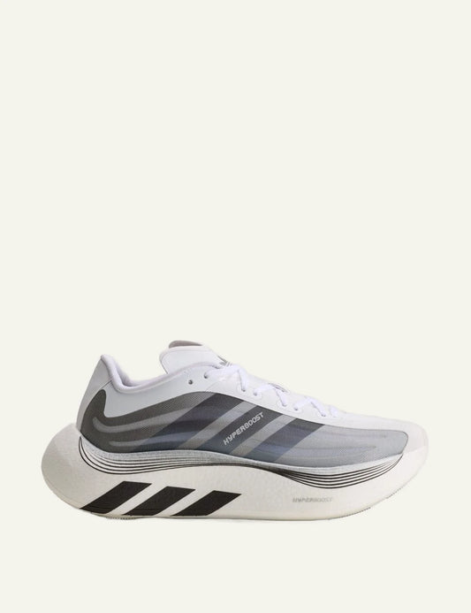 Women's adidas Originals Hyperboost white and black sneakers with BOOST midsole and textile upper