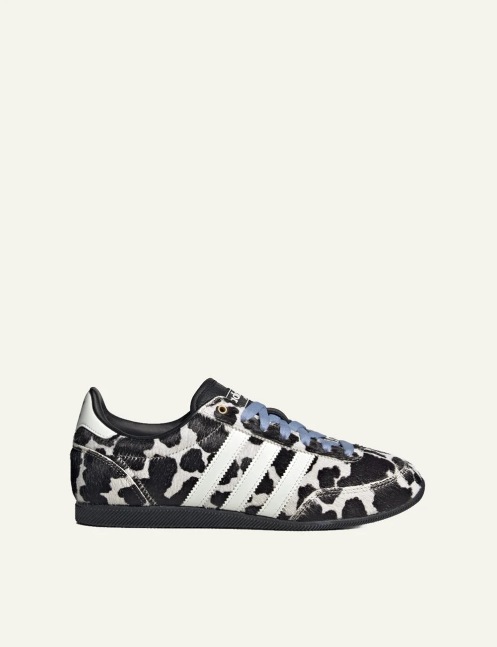 Adidas Originals Women’s Black and Cream Animal Print Leather Sneakers