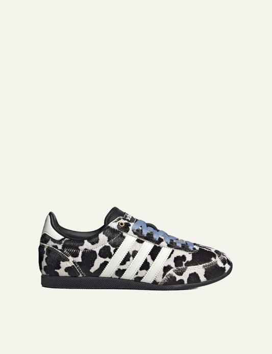 Adidas Originals Women’s Black and Cream Animal Print Leather Sneakers