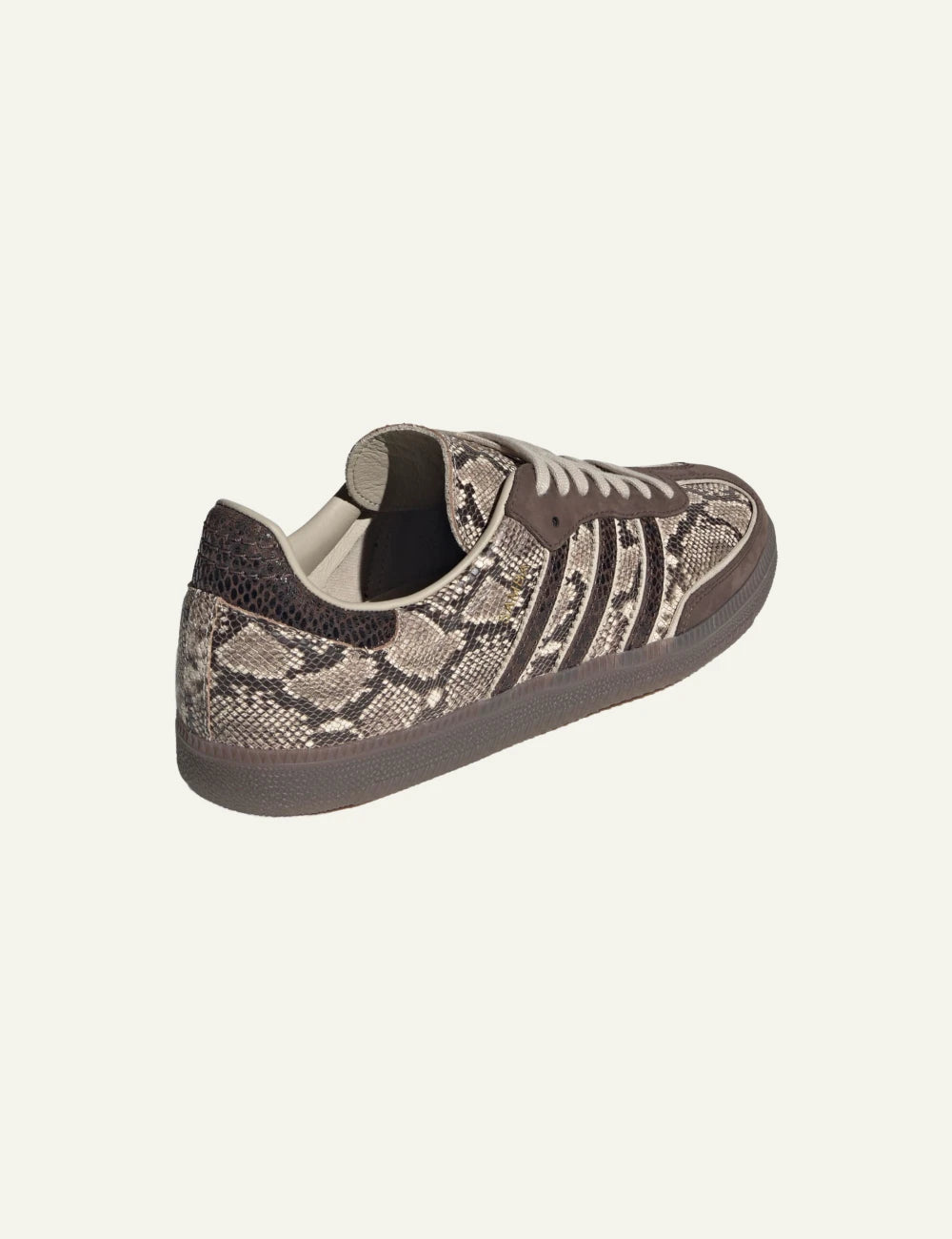 Adidas Originals Samba OG women's brown snakeskin leather sneakers back view