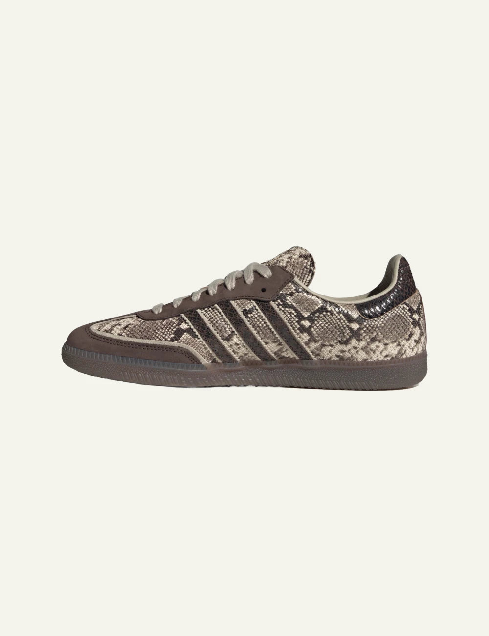 Adidas Originals Samba OG women's brown snakeskin leather sneakers opposite side view