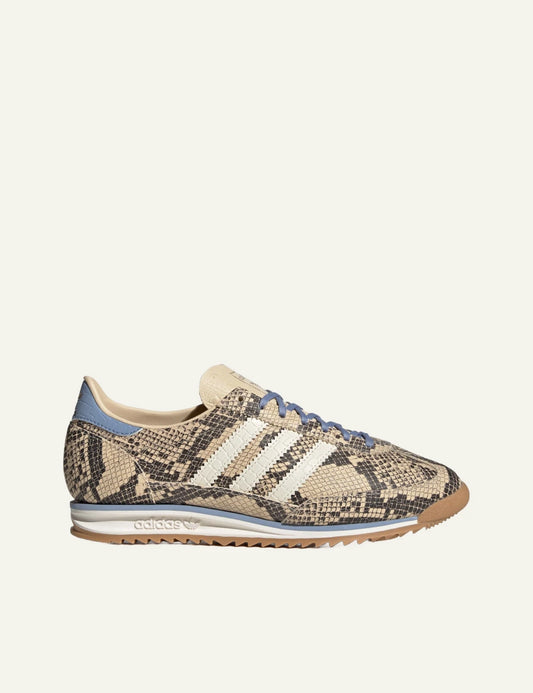 Adidas Originals SL 72 OG women's beige snakeskin leather sneakers side view