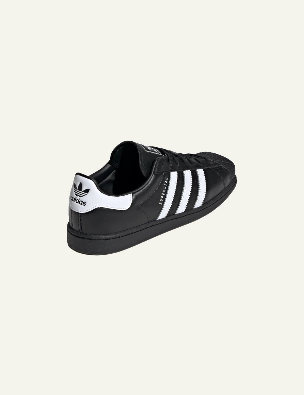  Adidas Originals Women’s Black Leather Superstar Sneakers back