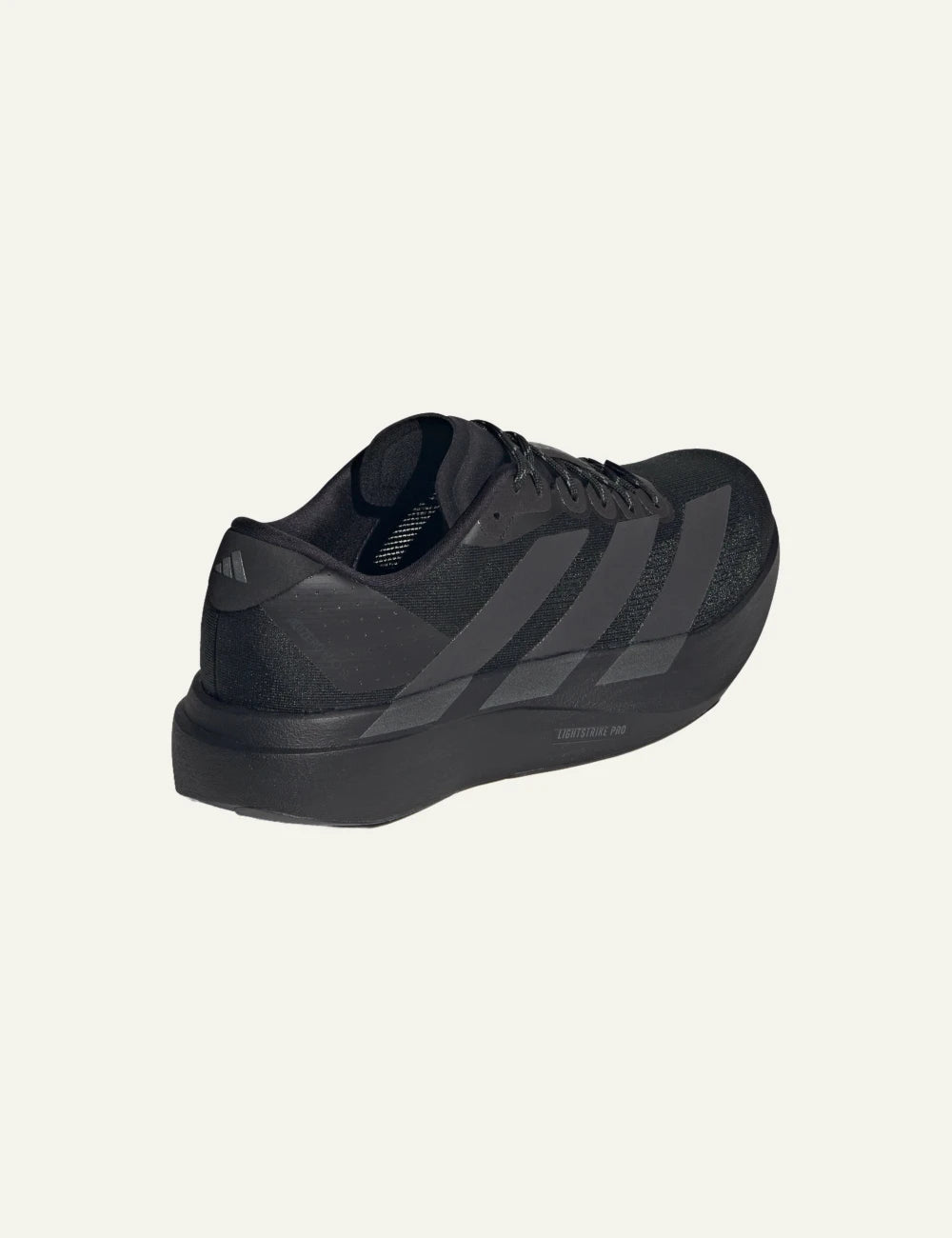 Adidas Adizero EVO SL unisex black textile sneakers back view