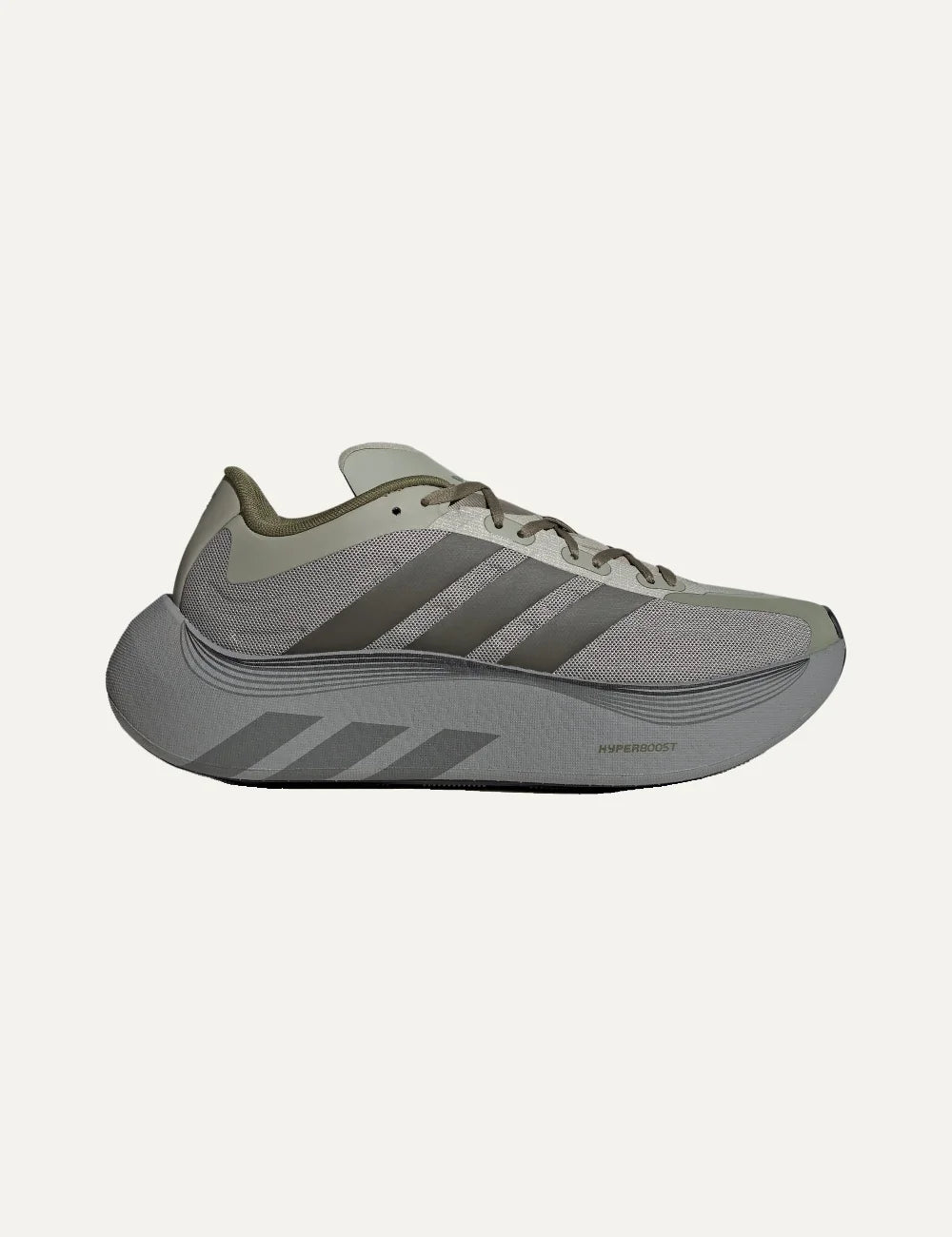 adidas Originals women Hyperboost EPHR LT grey sneakers with olive details and chunky sole