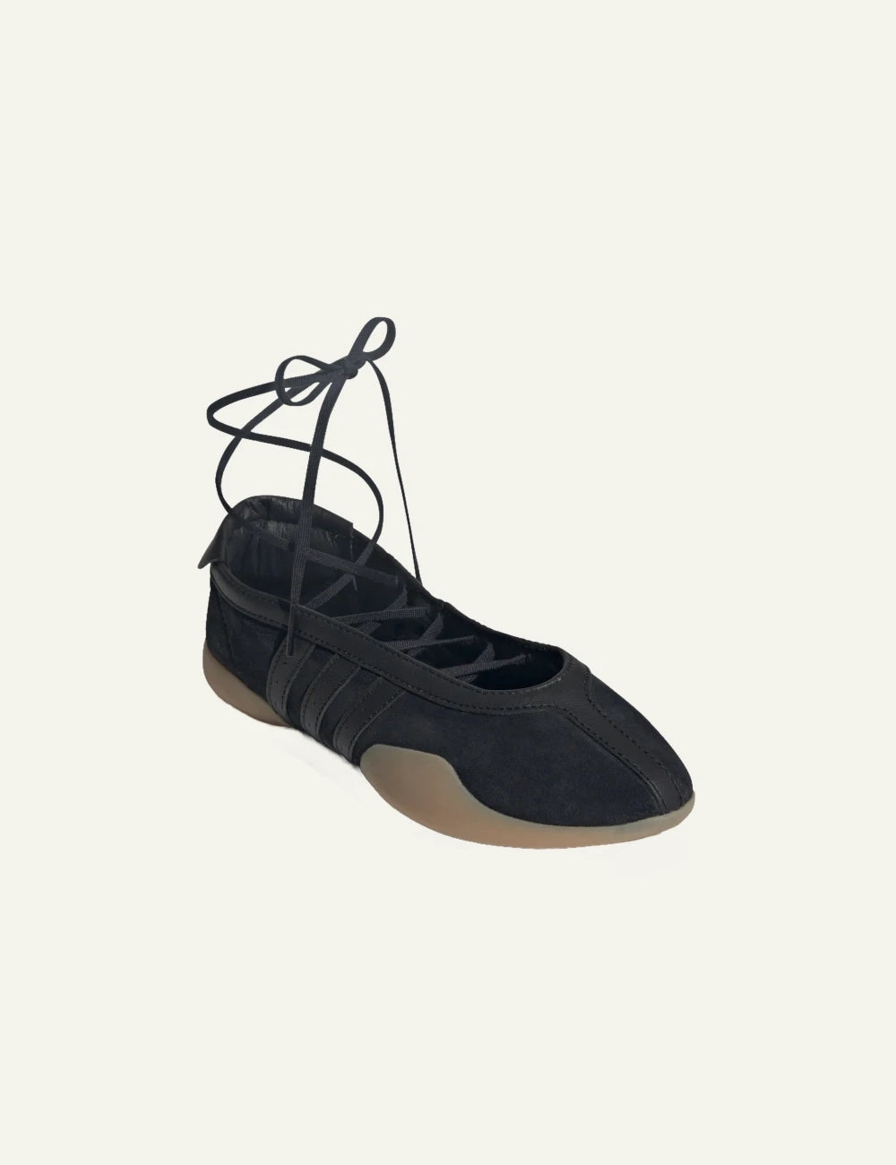 Adidas Originals Women’s Black Suede Taekwondo Mei Ballet Flats angled