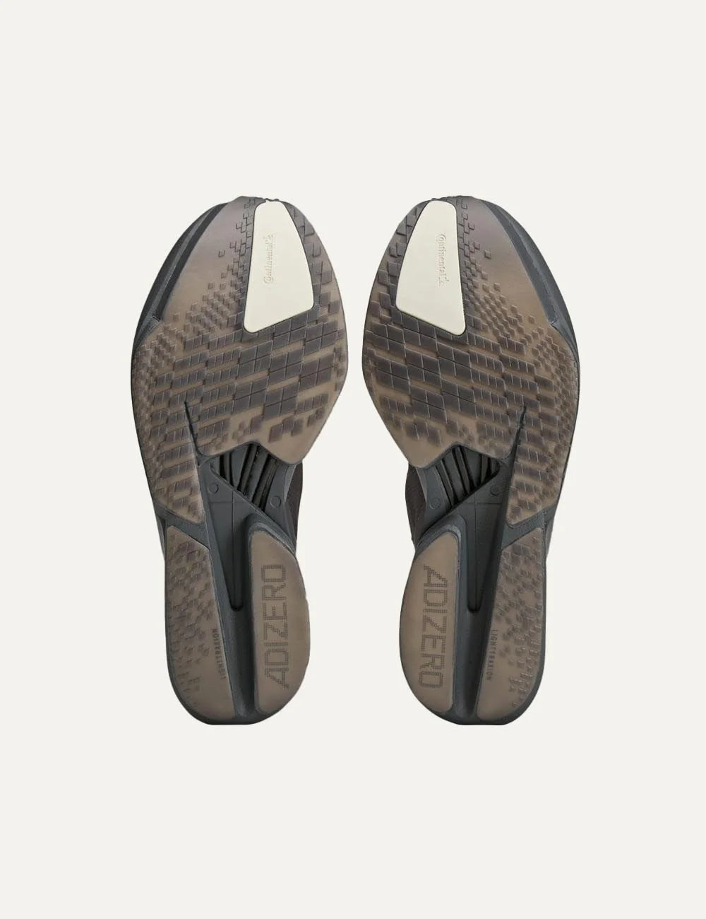 Y-3 Adios Pro 4 sneaker black me off white stripes sole view