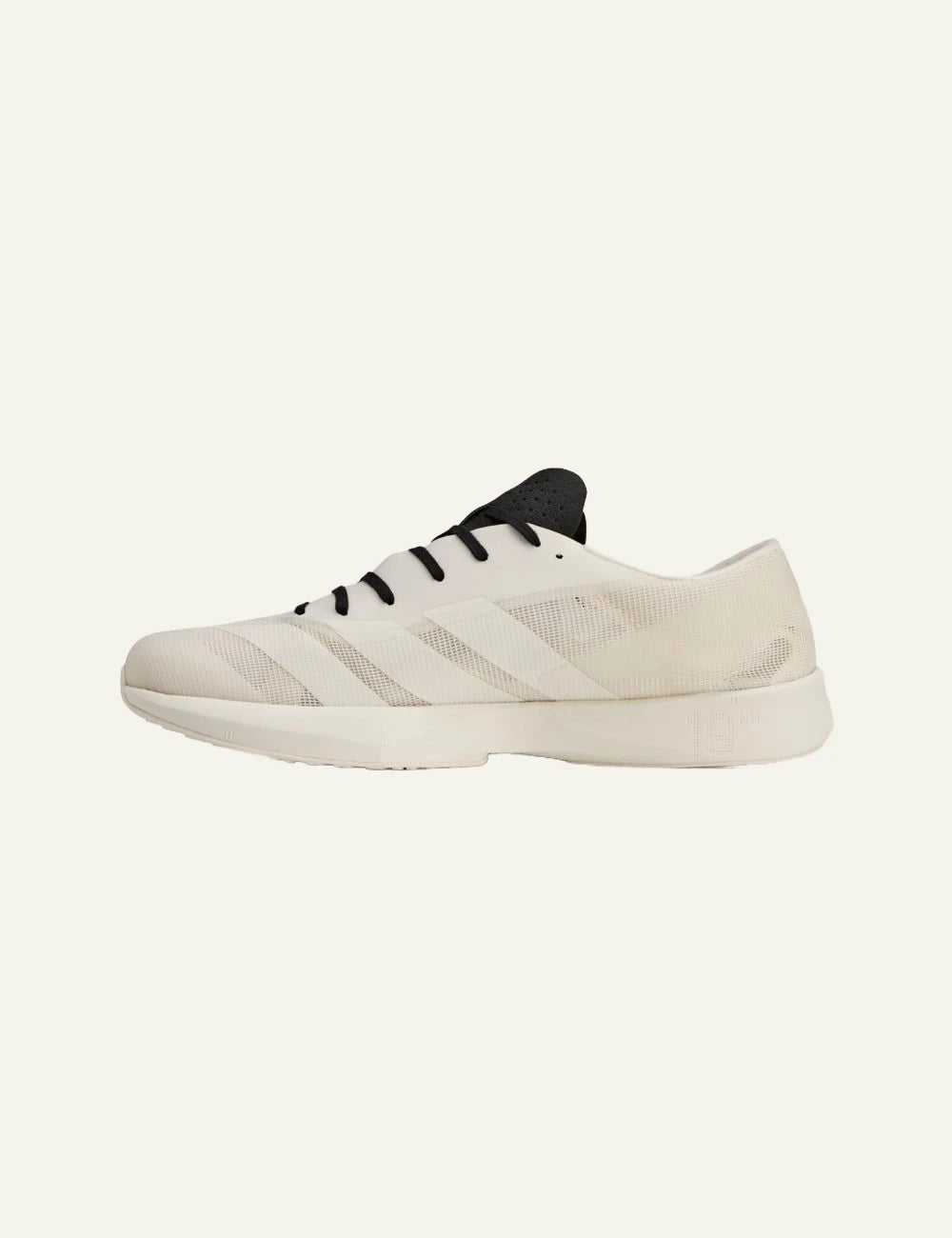 Y-3 Adizero RC6 sneaker off white me black details profile view