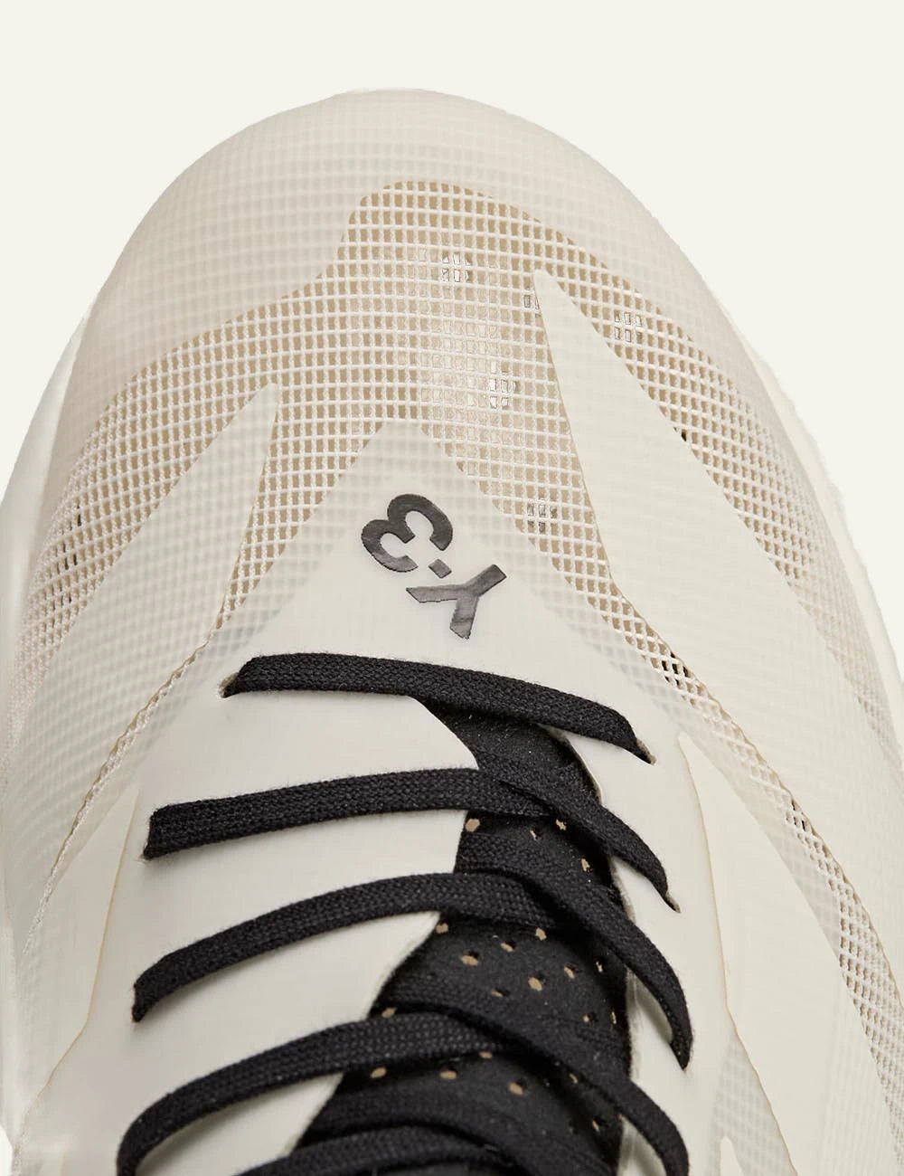 Y-3 Adizero RC6 sneaker off white me black details angled view