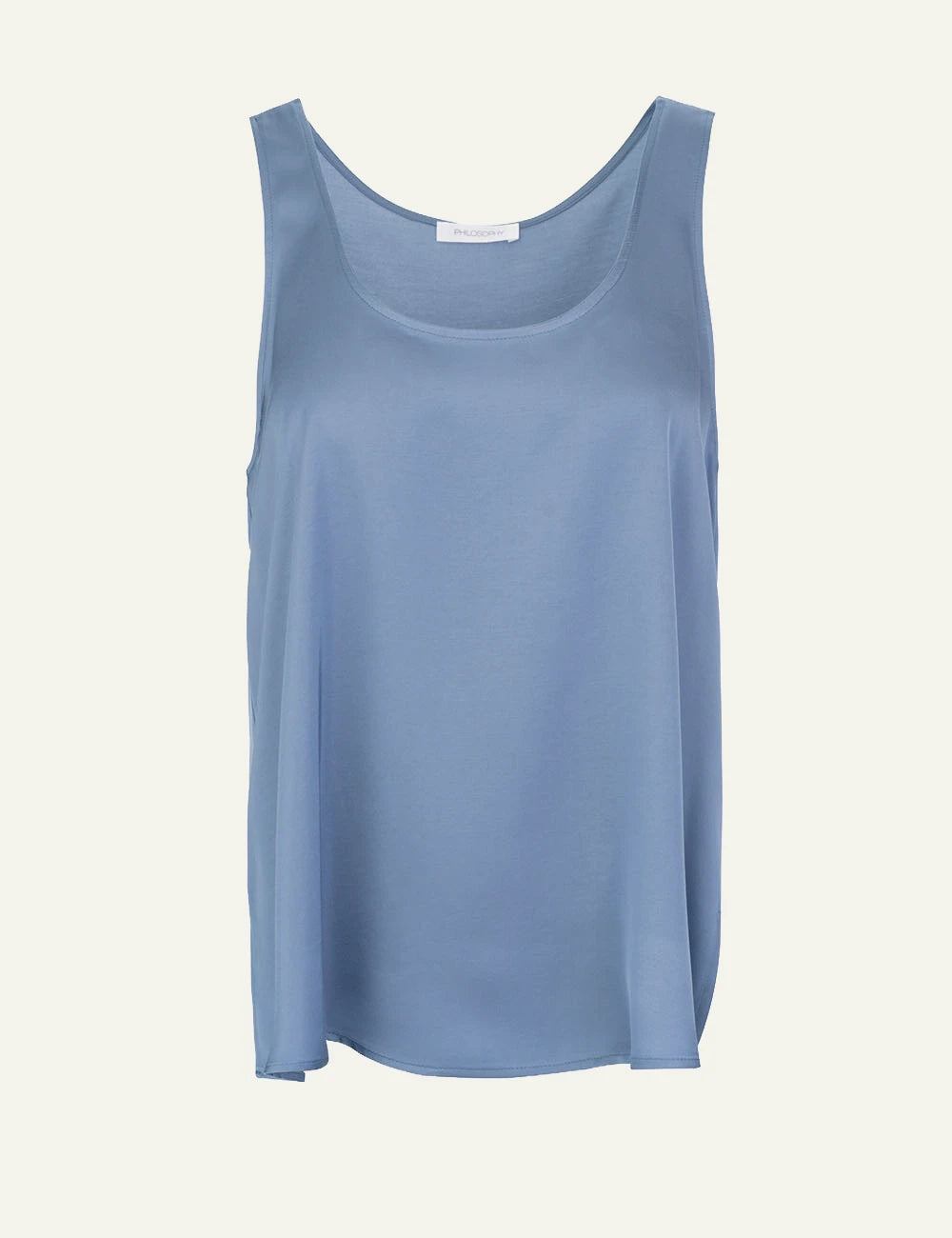 Philosophy women's light blue satin ECOVERO tank top