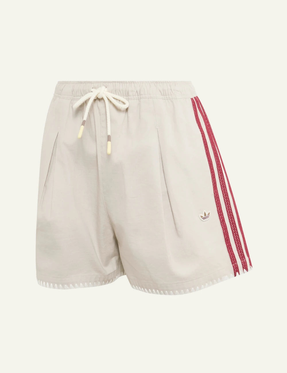 Adidas Originals Resort women's beige cotton twill shorts product view