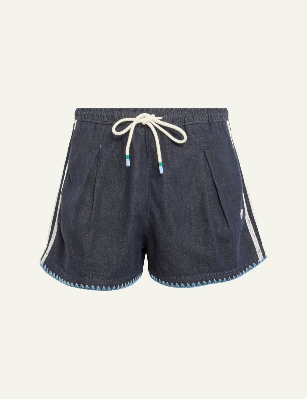 adidas indigo denim women’s shorts product view