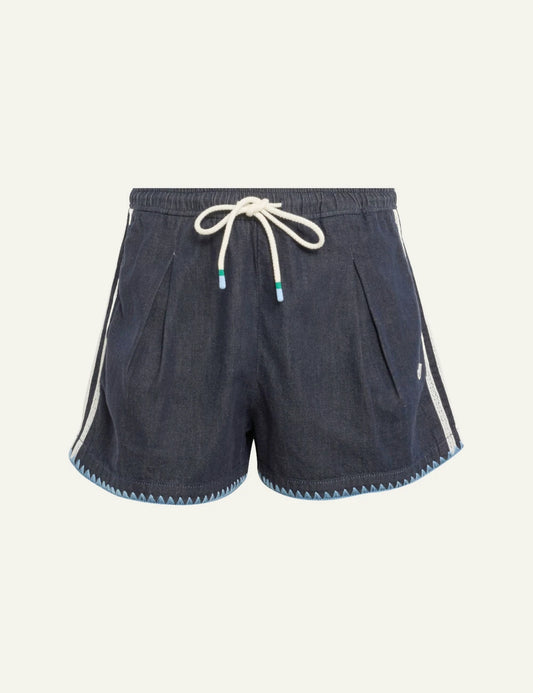 adidas indigo denim women’s shorts product view
