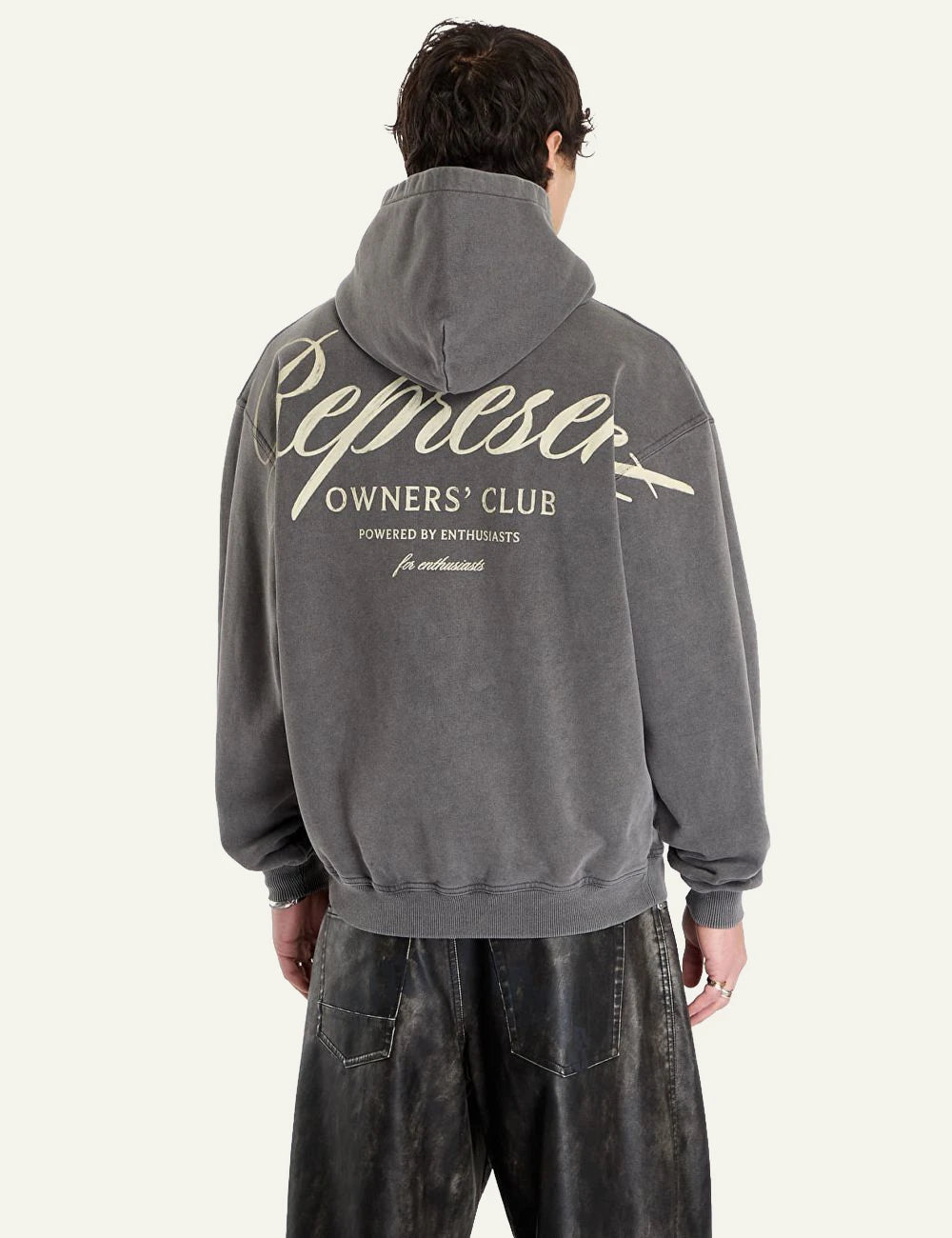 Represent Owners Club Hoodie Grey back print