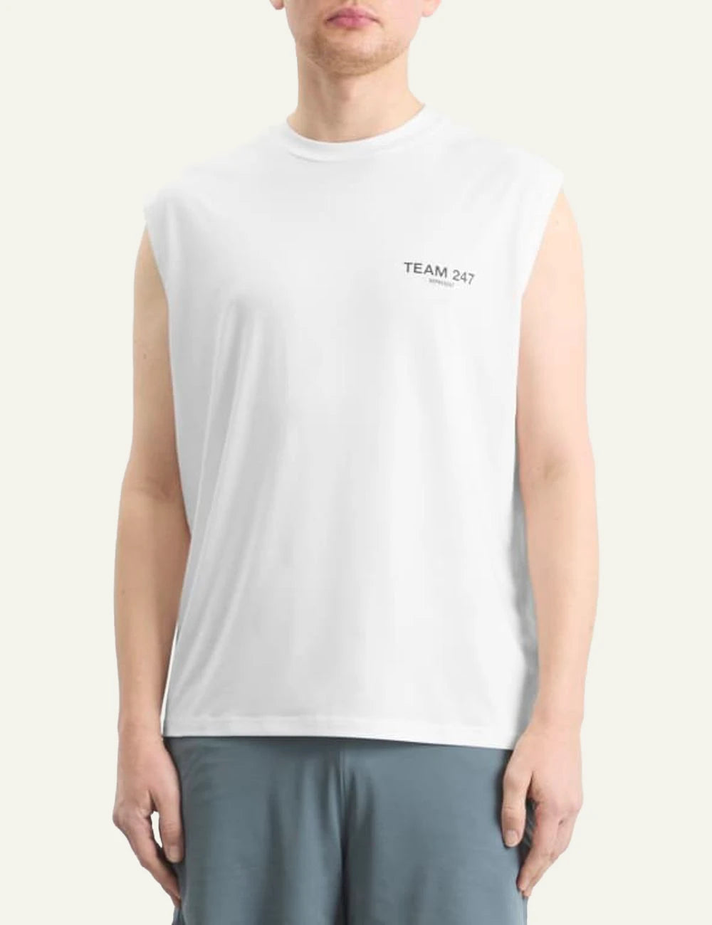 Represent Team 247 Tank White Front view worn on model