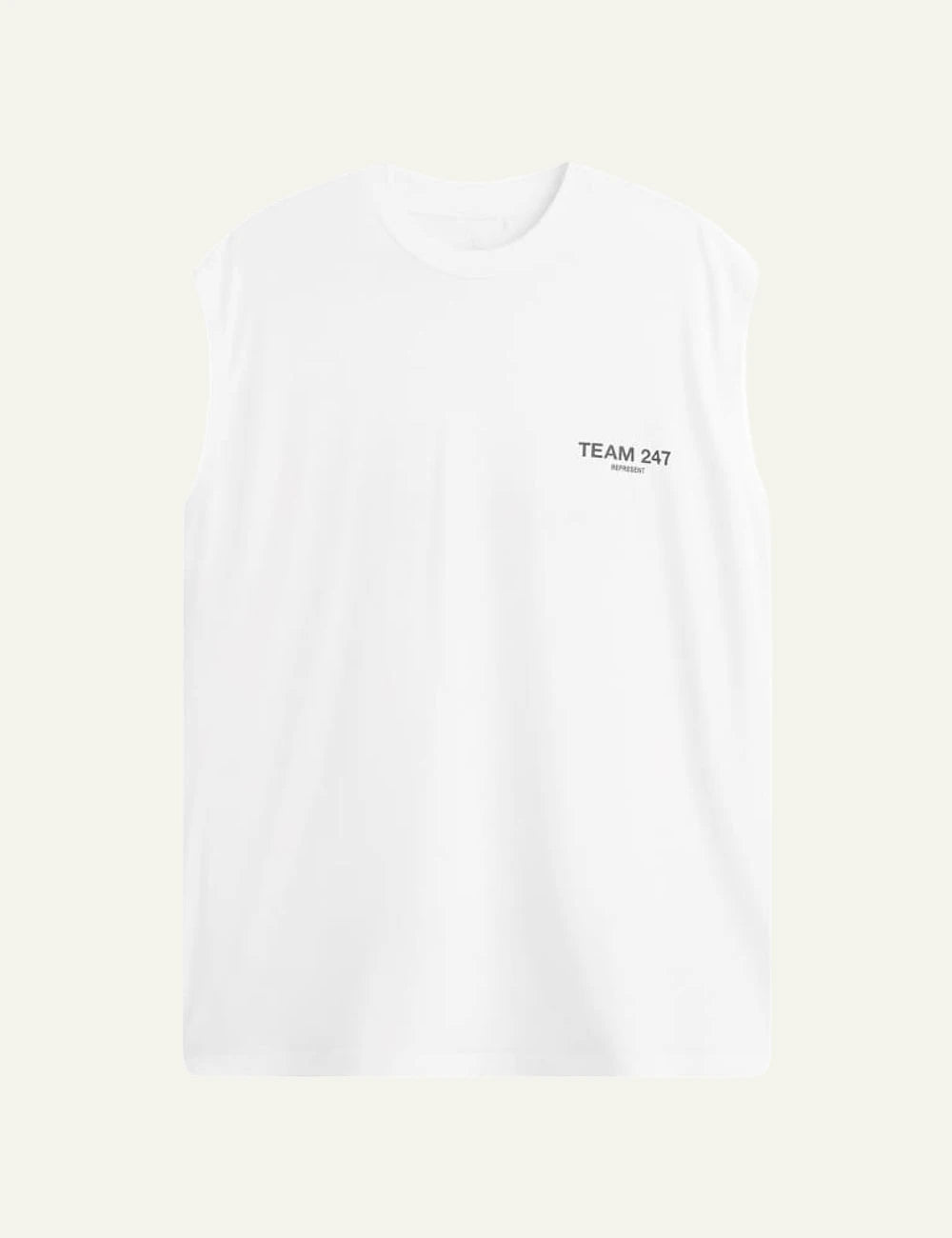 Represent Team 247 Tank White Flat lay product shot