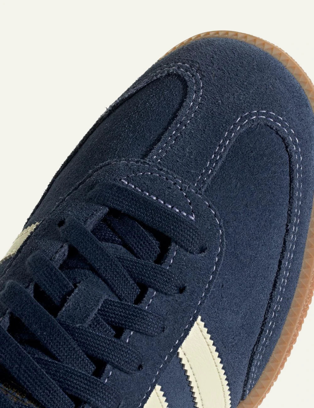 Women's adidas Originals Samba OG night indigo leather sneakers with gum sole angled