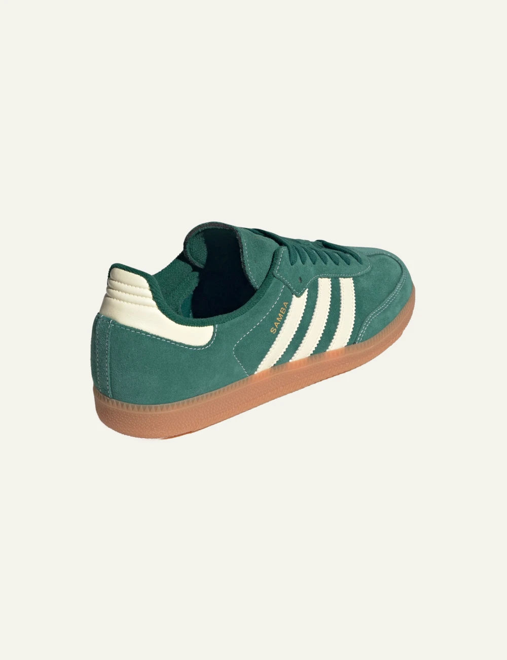 Adidas Originals Samba OG women's green suede sneakers back view