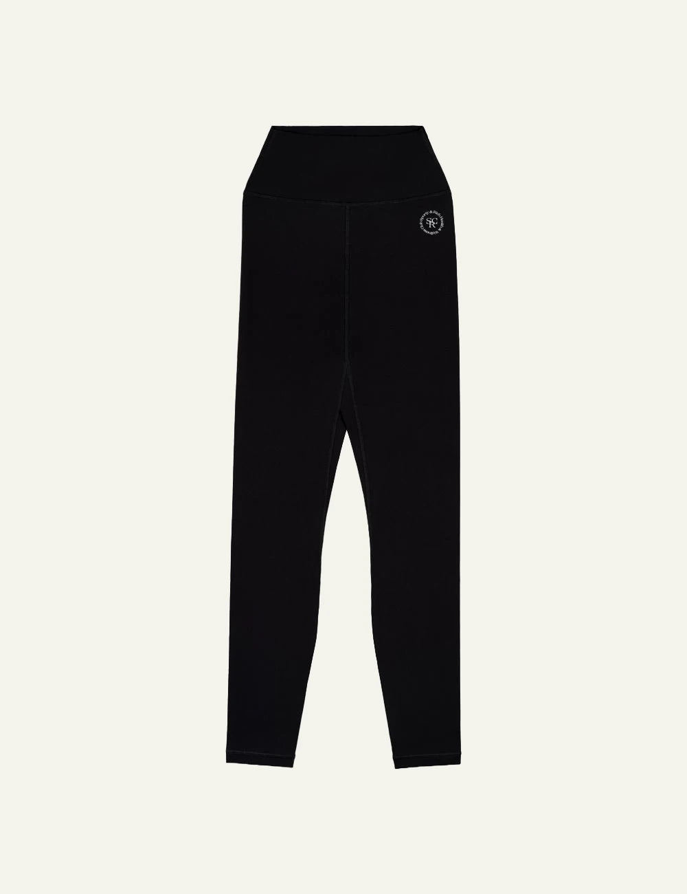 Sporty and Rich black ankle leggings front view