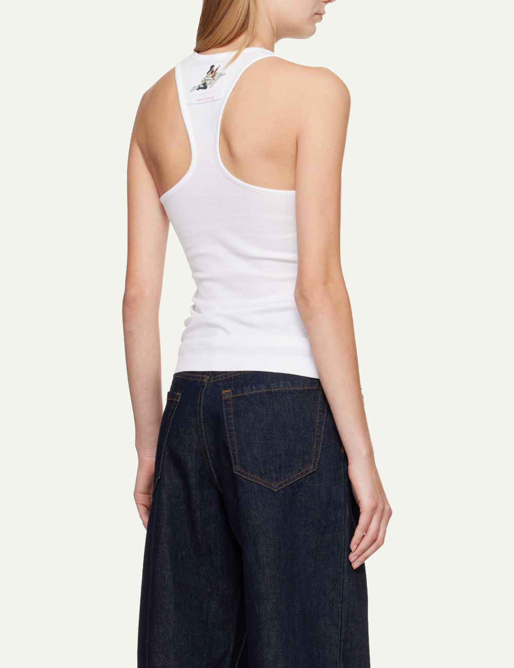 Stella McCartney Doggy Style tank top white back view racerback