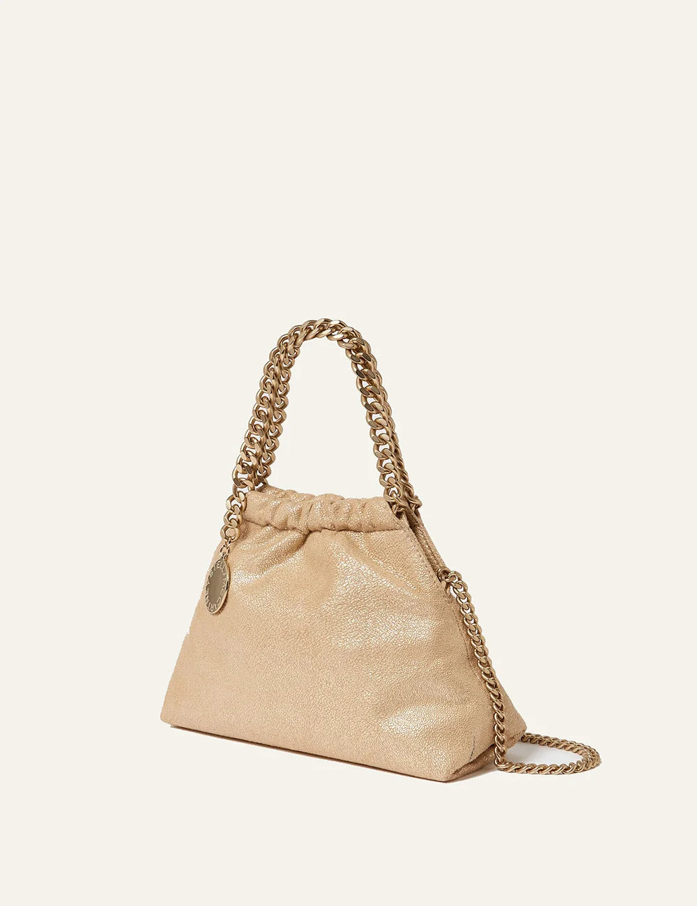 Γυναικεία Stella McCartney gold vegan drawstring tote side view