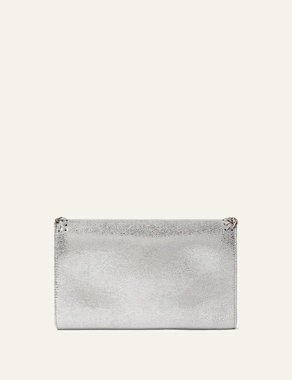 Γυναικεία Stella McCartney silver vegan wallet bag angled back view