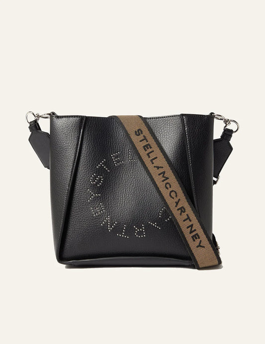 Γυναικεία Stella McCartney logo shoulder bag black vegan leather front view