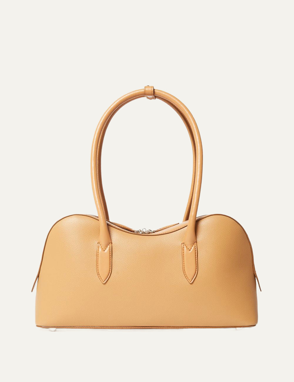 Stella McCartney Ryder bag back view honey vegan leather with top handles