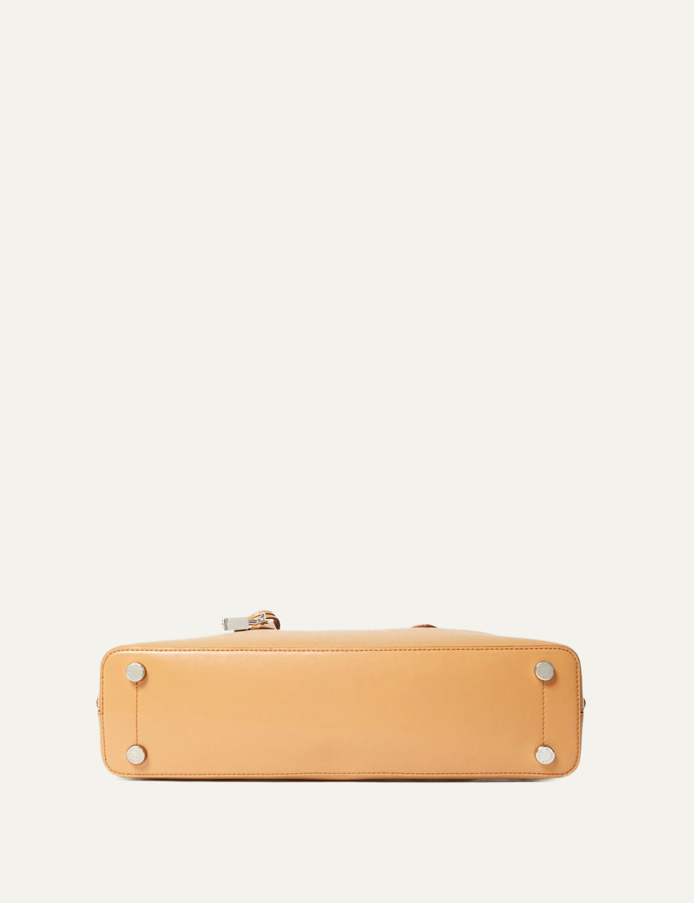 Stella McCartney Ryder bag angled view honey vegan leather with silver hardware