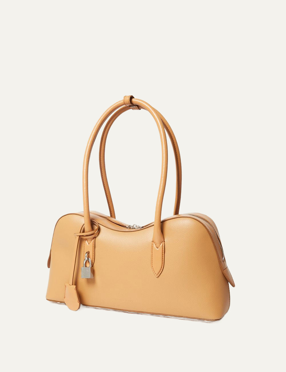 Stella McCartney Ryder bag side view honey vegan leather sculptural shape
